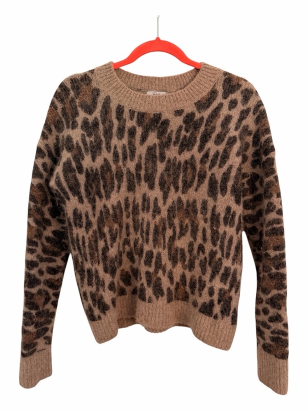 RAILS M Lana Spotted Hazel Wool Alpaca Leopard Print Sweater